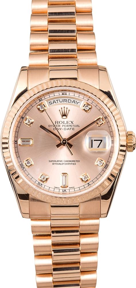 rolex oyster day date rose gold|Rolex Day-Date president 40mm.